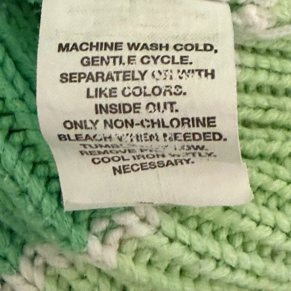 The Childrens Place Girls Green Striped Knit Sweater Sz-4T Buttons, Soft, Cozy‎